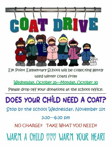 7 kids with winter jackets on next to a snow man. Working COAT DRIVE having above them
