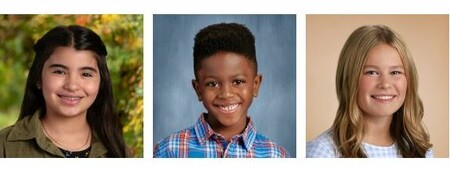 Sample Student Portraits on Various Backgrounds (Foliage, Blue, Beige)